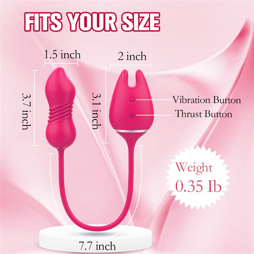 Clitorals Stimulator with Thrusting Bullet Vibrator Wonder lady