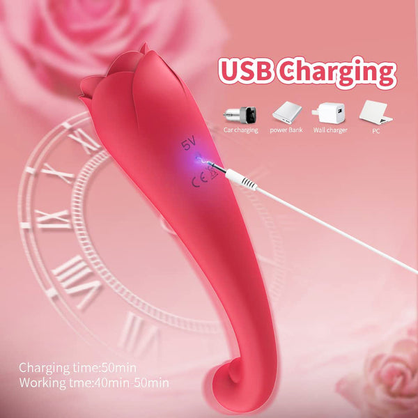 Rose Toy Clitoral Tongue Licking Vibrator Erin