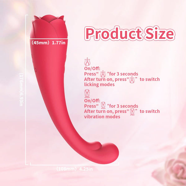 Rose Toy Clitoral Tongue Licking Vibrator Erin