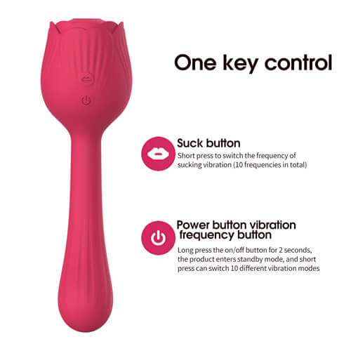 New 2in1 Sucking Long Rose Toy