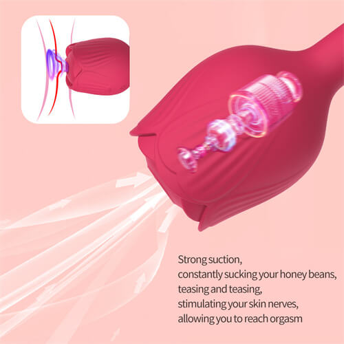 New 2in1 Sucking Long Rose Toy