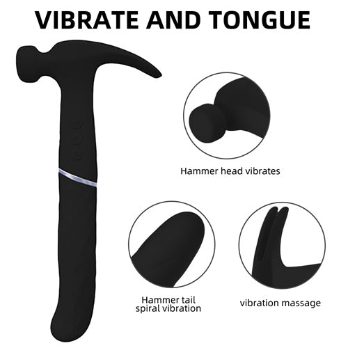 Curved Hammer Vibrator Black