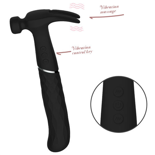 Curved Hammer Vibrator Black