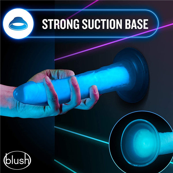 7.5 INCH Glow In Dark Dildo Blue