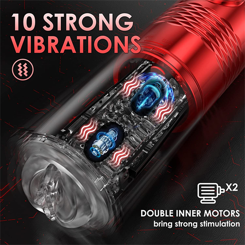 Buy LCD Display 10 Vibrating & 6 Thrusting Male Stroker | Male Sex Toy |  Rosetoy  ROSETOY