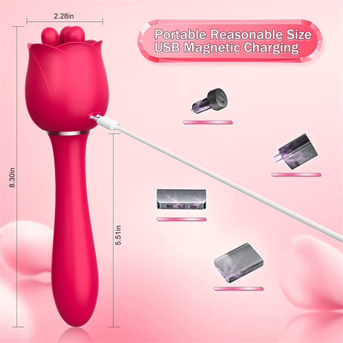 Clitoral Kneading G-Spot Dildo Rose Toy Malcolm